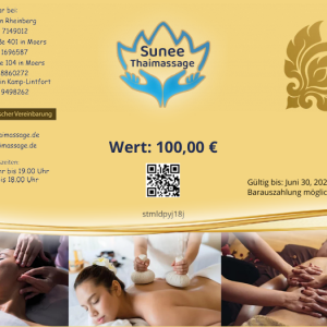 Massage Gutschein simpel